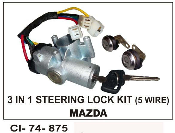 3 In 1 Steering Lock Kit 5 Wire Mazda Vehicle Type: 4 Wheeler