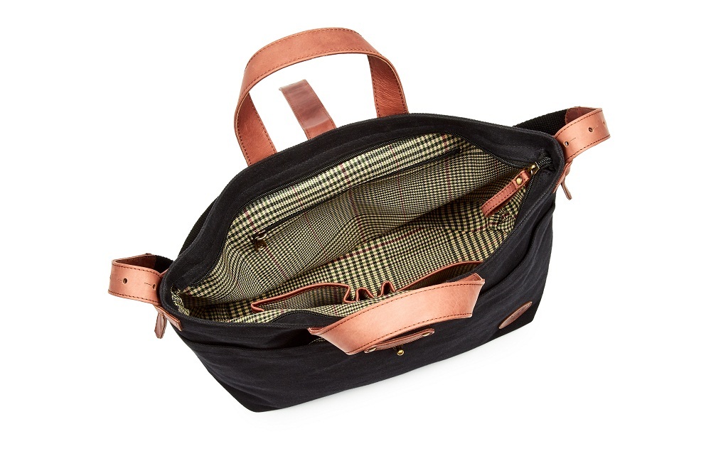 Canvas Handbag - Medium Size 27.94x37x19 Cm, Black Color | High Quality Material, Zipper Closure, 2 Leather Handles, Fashion Tote For Women