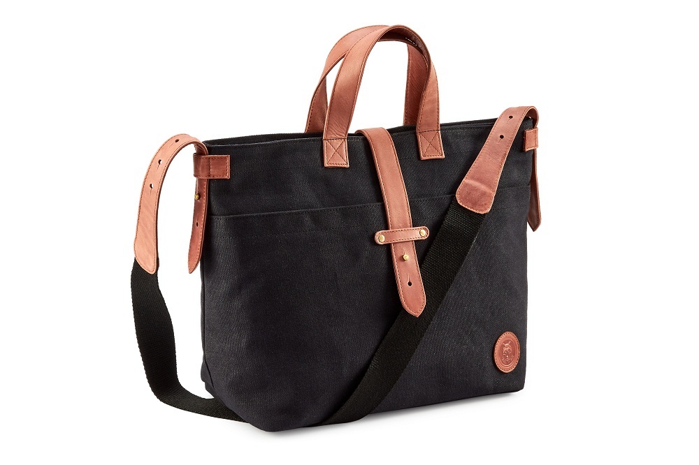 Canvas Handbag - Medium Size 27.94x37x19 Cm, Black Color | High Quality Material, Zipper Closure, 2 Leather Handles, Fashion Tote For Women