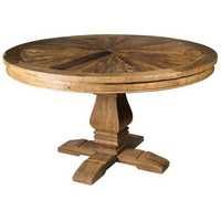लकड़ी की गोल डाइनिंग टेबल