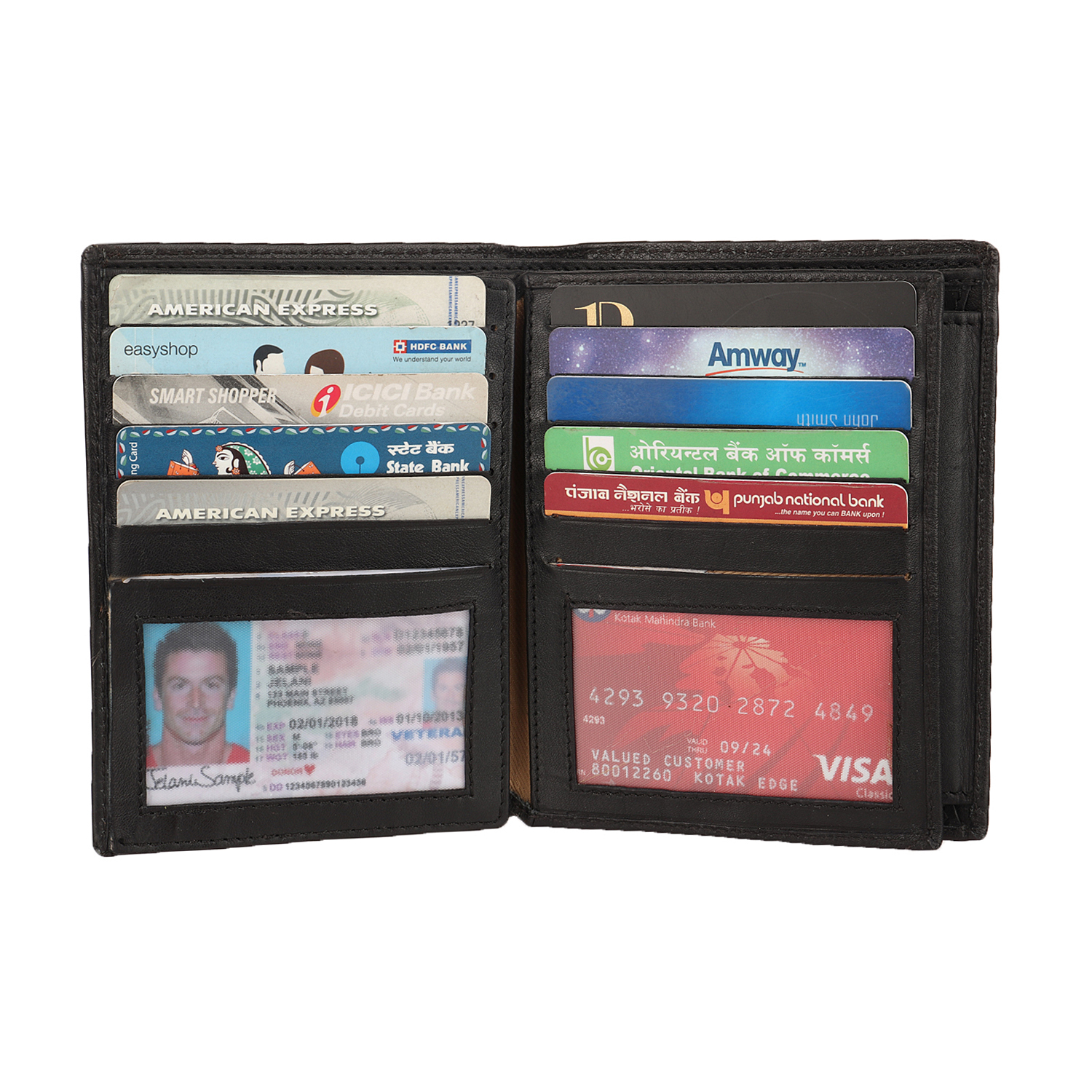 Genuine Leather Wallet - Genuine Leather As Required Size Multi-color | Stylish Formal Design Perfect For Professionals