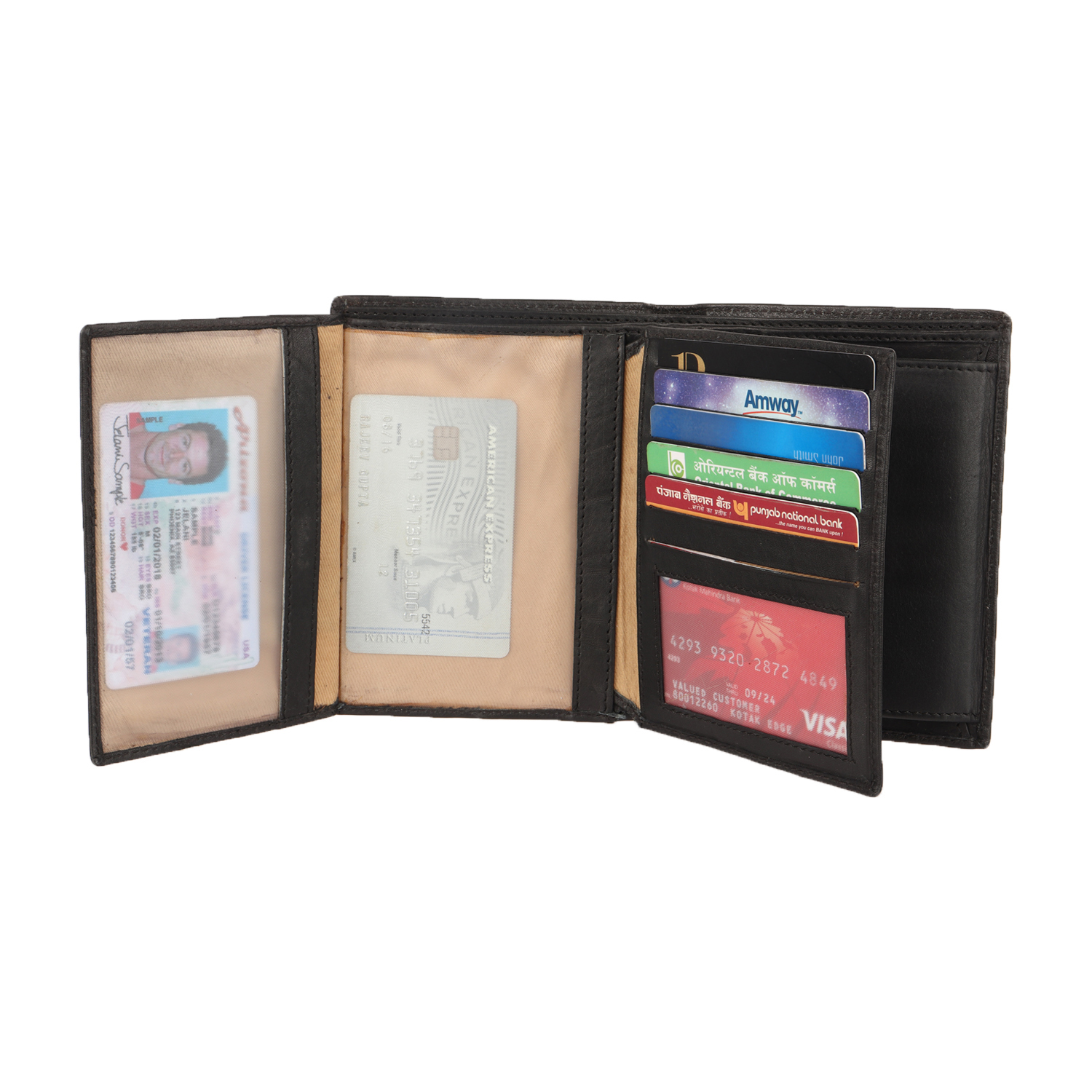 Genuine Leather Wallet - Genuine Leather As Required Size Multi-color | Stylish Formal Design Perfect For Professionals