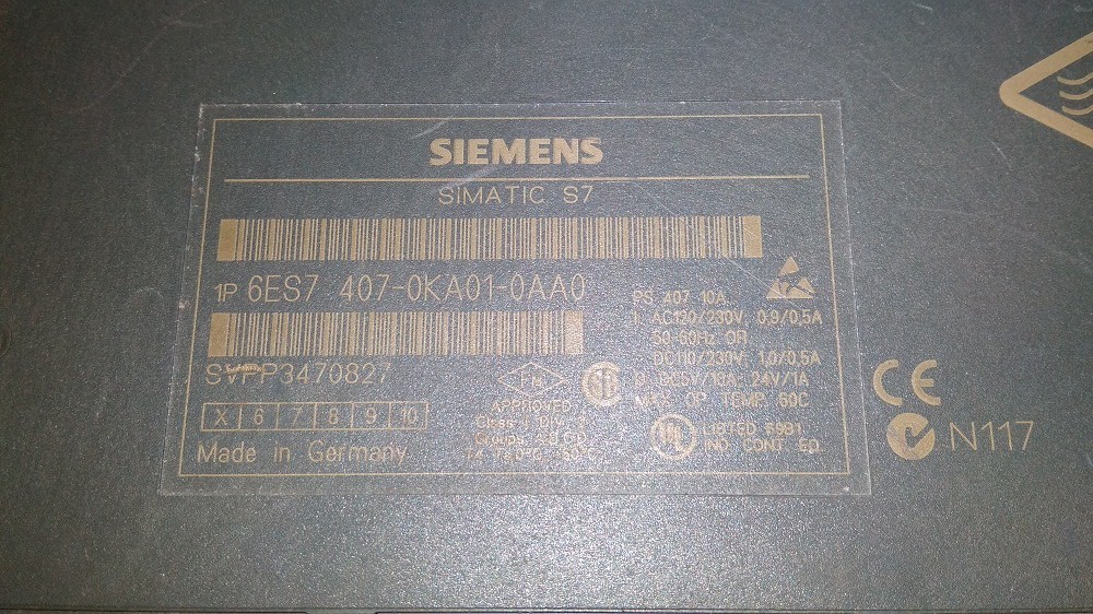 Siemens Simatic S7 400 Module 6es7 407-0ka01-0aa0