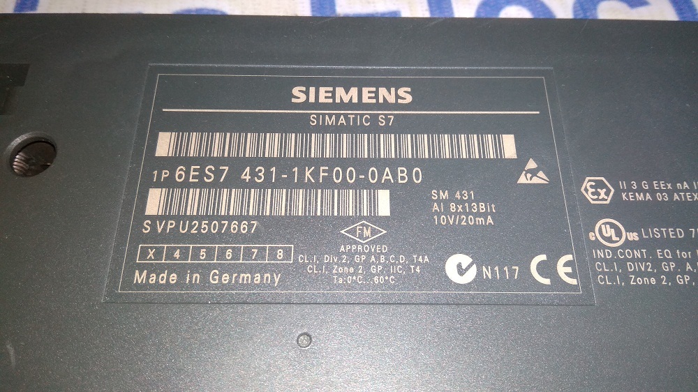 Siemens Simatic S7 400 Module 6es7 431-1kf00-0ab0