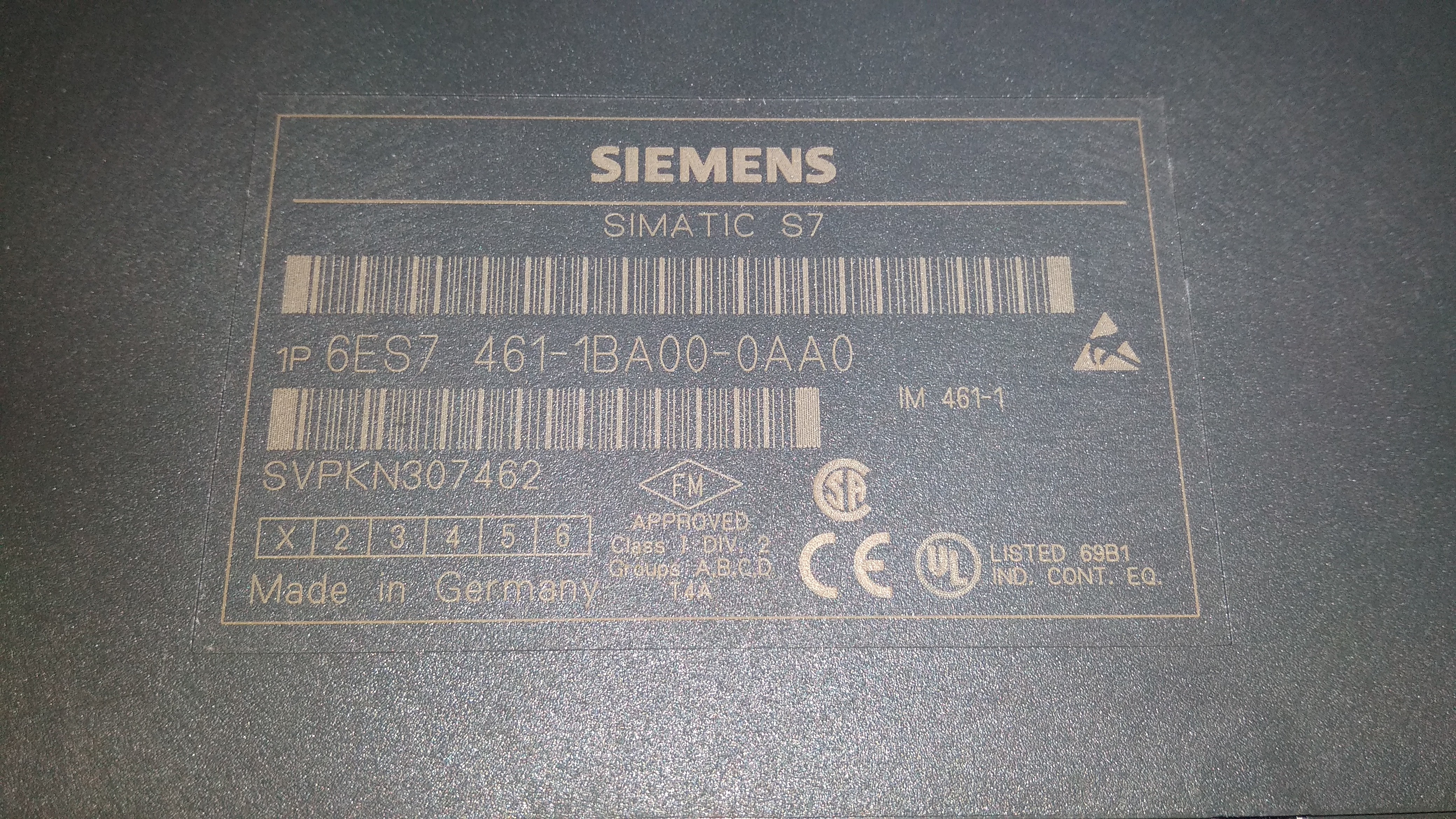 Siemens Simatic S7 400 Module 6es7 461-1ba00-0aa0