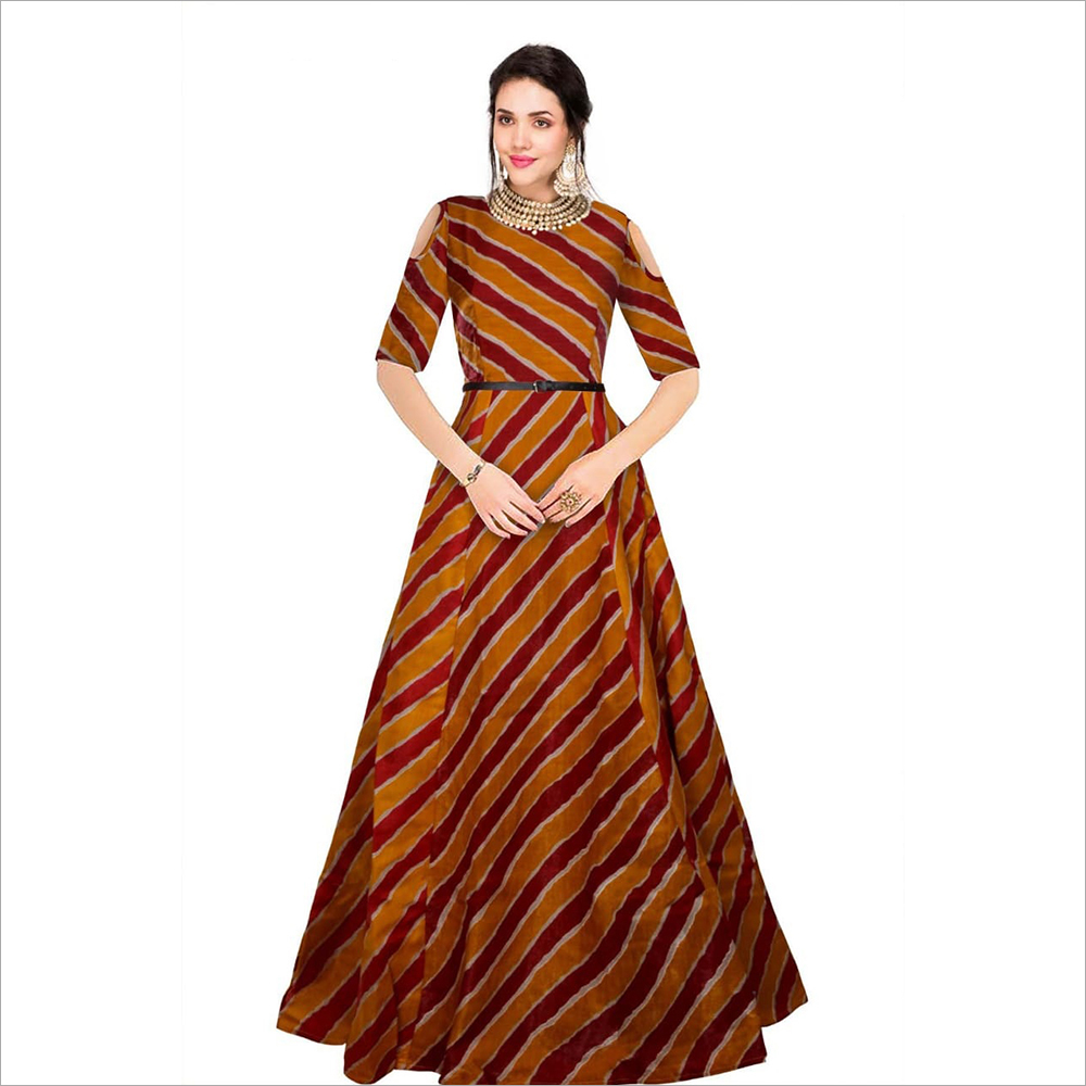 Available In Multicolor Ladies Printed Gown