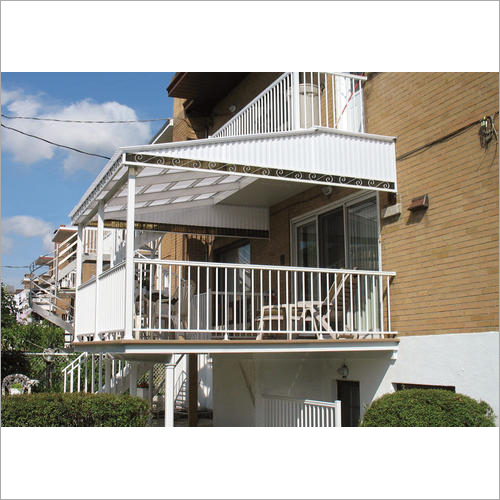 White Balcony Shade Awning Fabric