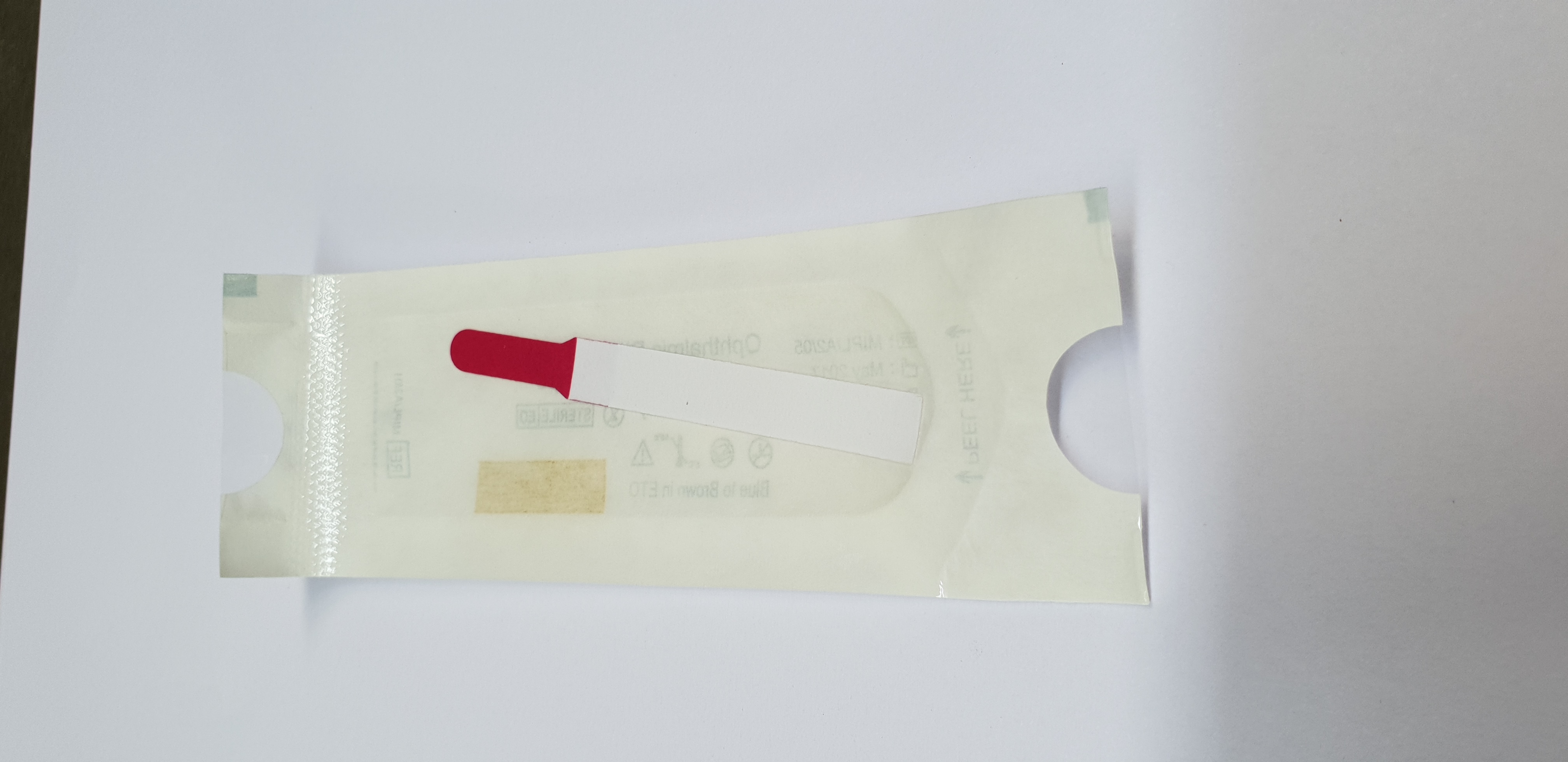 Rose Bengal Strips - 1.3 Mg Medical Grade Stain , Individually Packaged In Sterile Pouch For Ophthalmic Use
