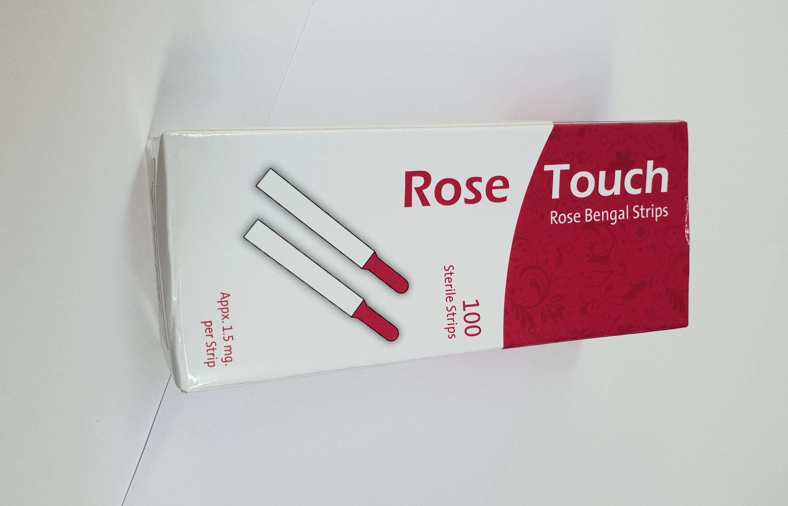 Rose Bengal Strips - 1.3 Mg Medical Grade Stain , Individually Packaged In Sterile Pouch For Ophthalmic Use