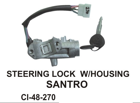 Steering Lock W/ Housing Santro Vehicle Type: 4 Wheeler