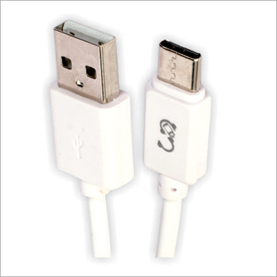 C-Type USB Cable - 1M Length, White, 2.4 Amp Output, High Speed USB 2.0, Quick Charging, Data Transfer at 480 Mbps | 1 Year Warranty, Type-C Compatibility