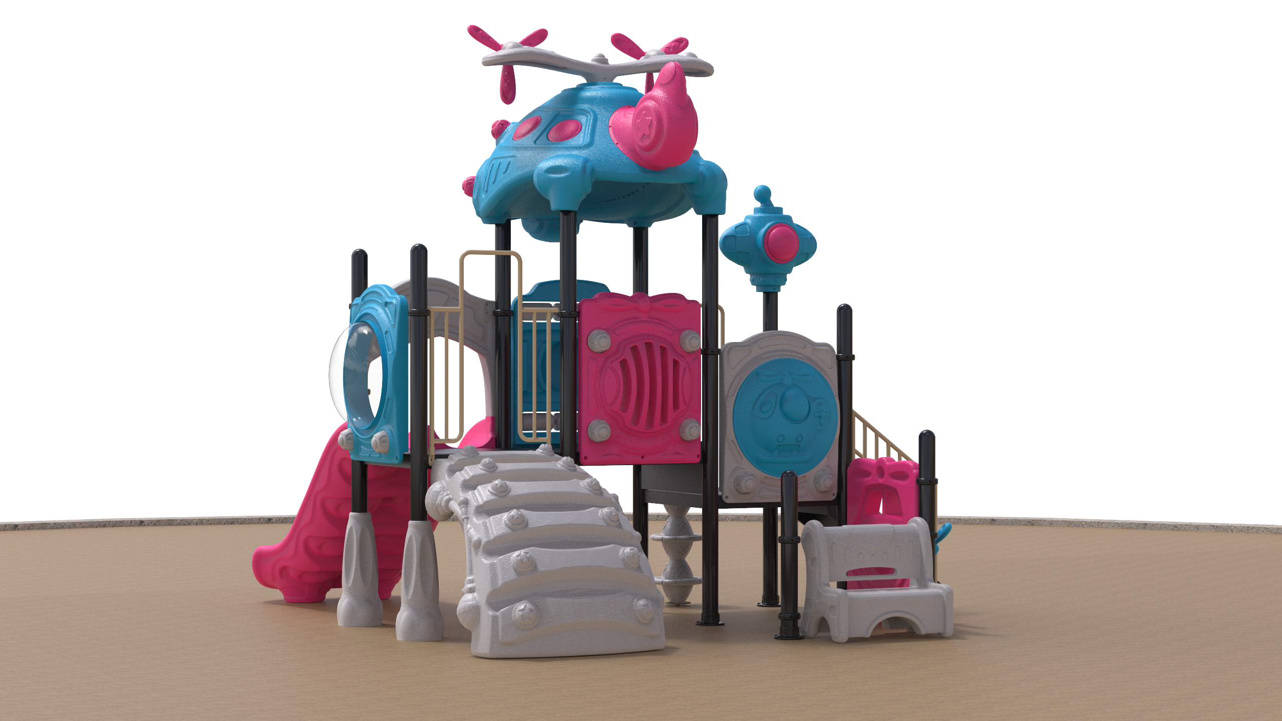 Frp Playground Equipment - Lldpe & Galvanized Steel Pipes | Age 3-15, Capacity 5-10 Children, Recreational & Fitness Fun With Video Tutorials