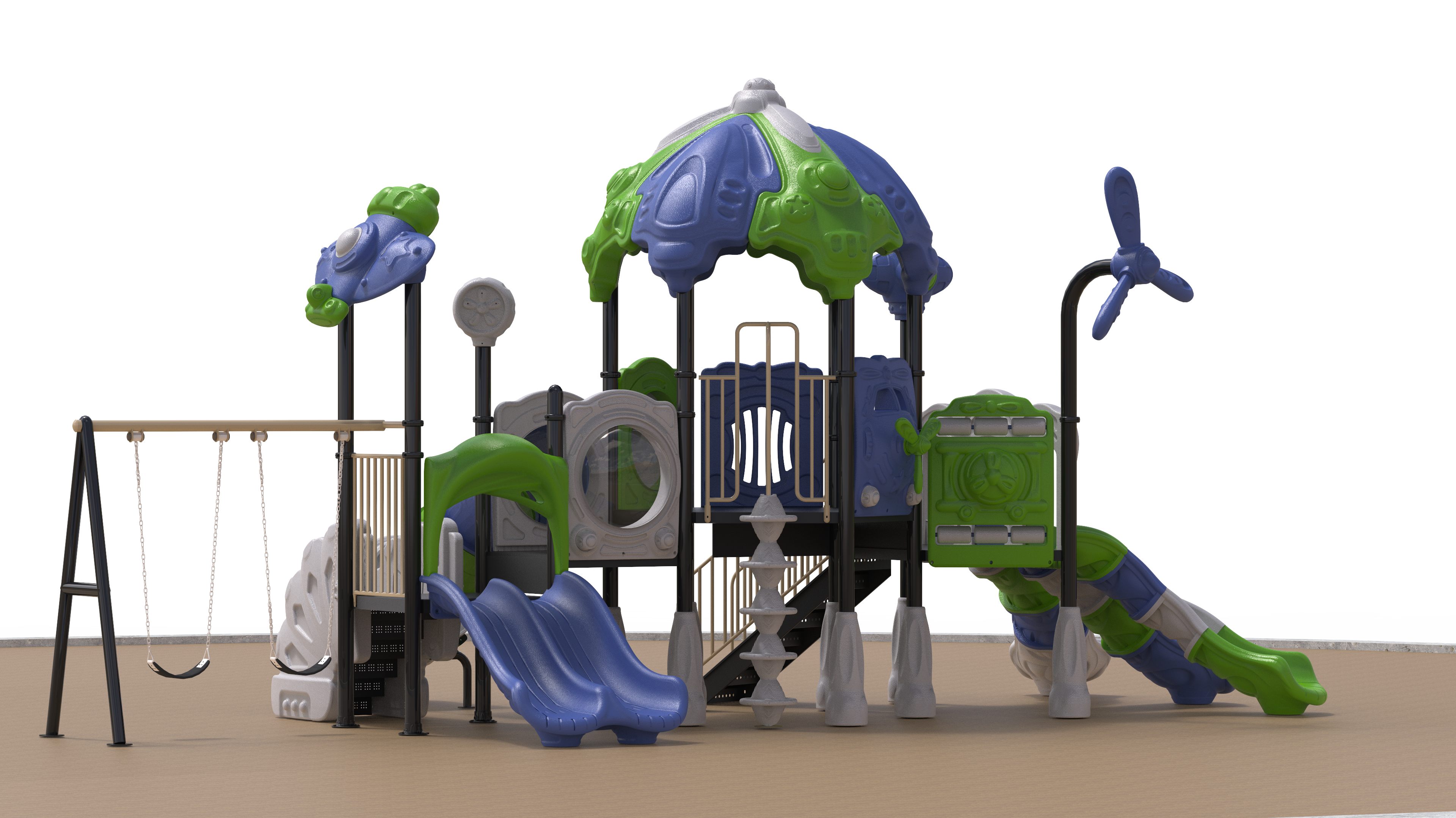 Frp Playground Equipment - Lldpe & Galvanized Steel Pipes | Age 3-15, Capacity 5-10 Children, Recreational & Fitness Fun With Video Tutorials