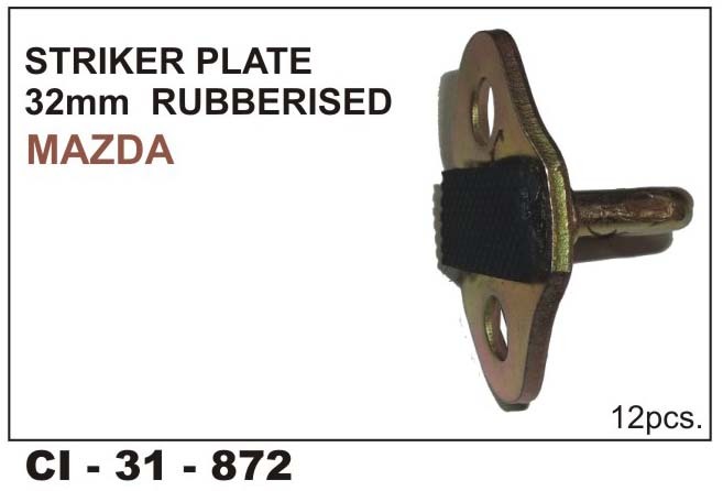Striker Plate 32 mm Rubberized MAZDA - Rubberized, 32 mm Size | 4 Wheeler Compatibility, Warranty Included
