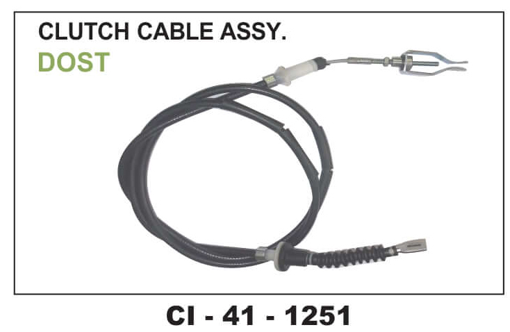 Clutch Cable Assy DOST - Durable High-Strength Design for 4 Wheeler Vehicles | Warranty Included, Reliable Performance in All Conditions