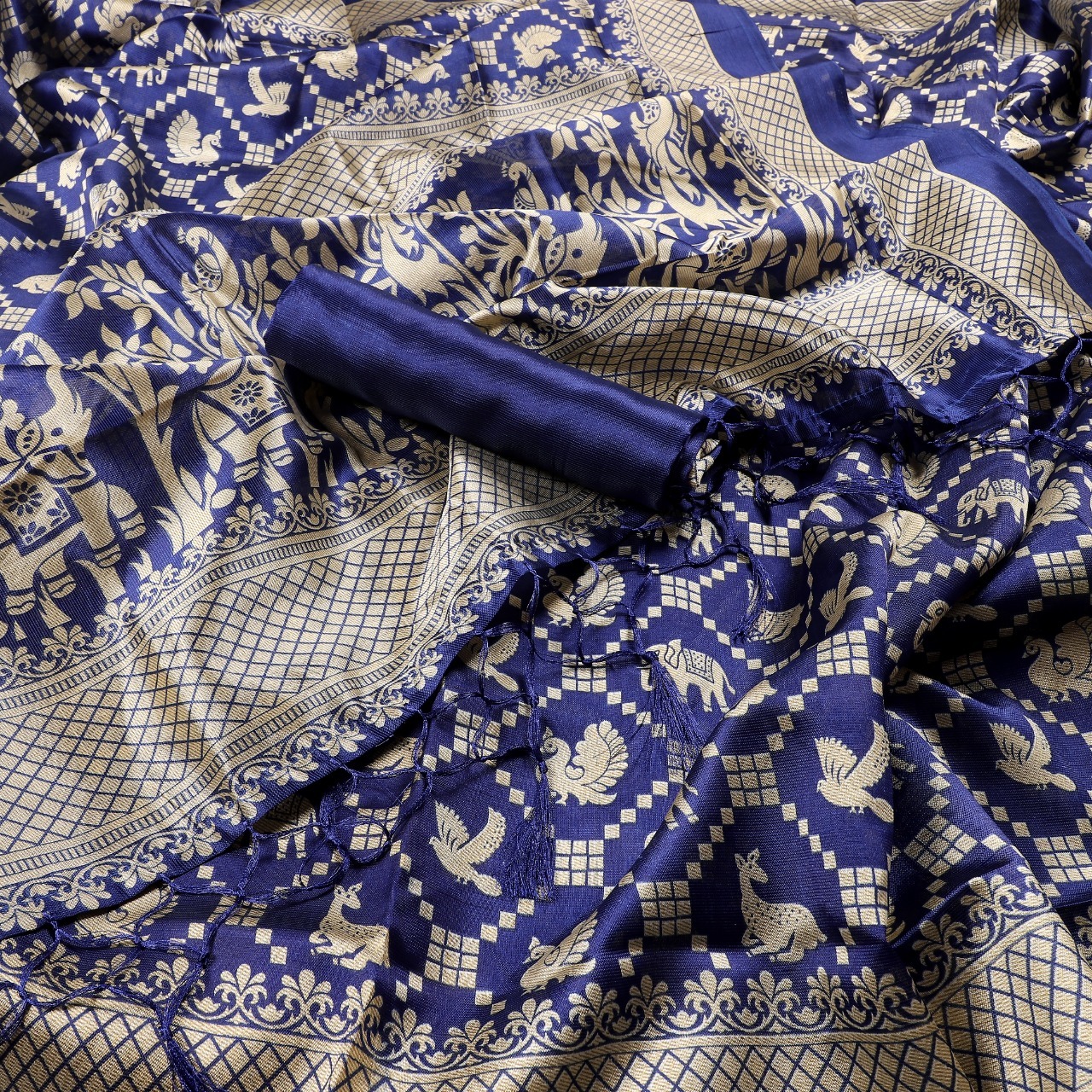 Designer Printed Mysore Silk Saree - 5.5 Mtr Length, Art Silk Material, Multicolour | Other Indian Style, Blouse Piece Included, Suitable For All Seasons