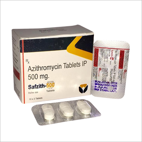 Azithromycin Tablet - 500 mg, 10*3 Tablets | Highly Effective for Bacterial Infections and Sinus Prevention, Store in Dry Place, Follow Physician Dosage Guidelines
