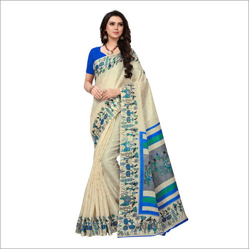 Multicolour New Jute Silk Saree