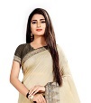 Fancy Saree - Cotton Plain With Piramit Print Border, Set Of 4 Colors For All Seasons