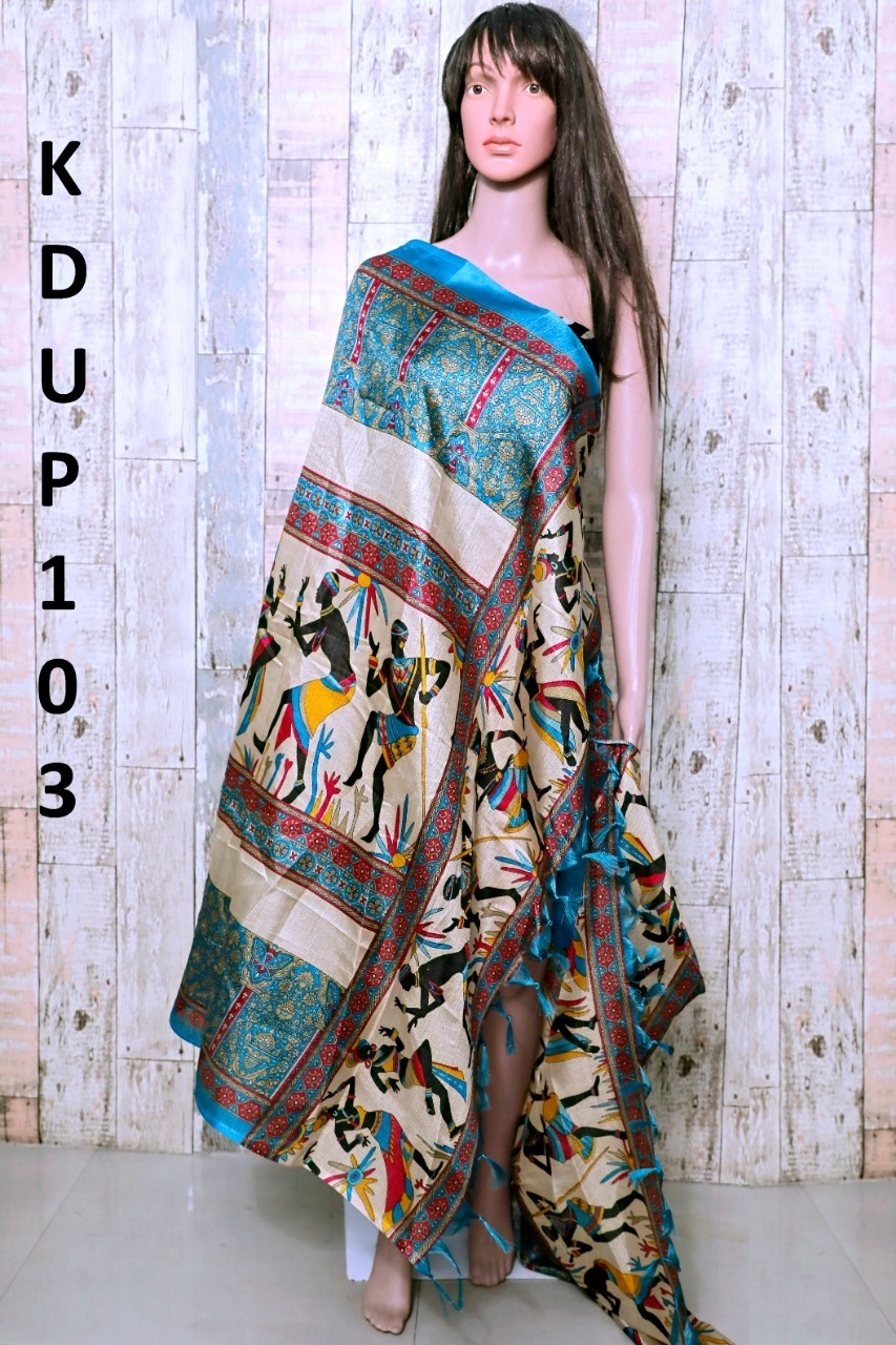 Boho Style Cotton Blend Printed Dupatta - Cotton Material, 2.25 Meter Length, Multicolour, Traditional Design, Suitable For All Seasons