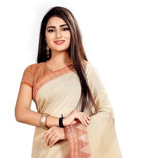 Cotton Silk Fancy Designer Saree Red Colors