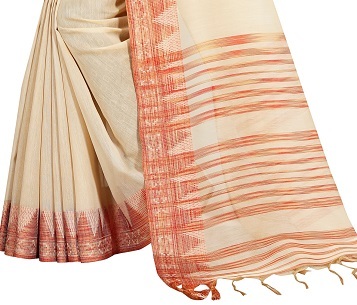 Cotton Silk Fancy Designer Saree Red Colors