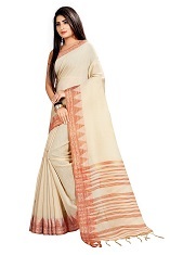 Cotton Silk Fancy Designer Saree Red Colors