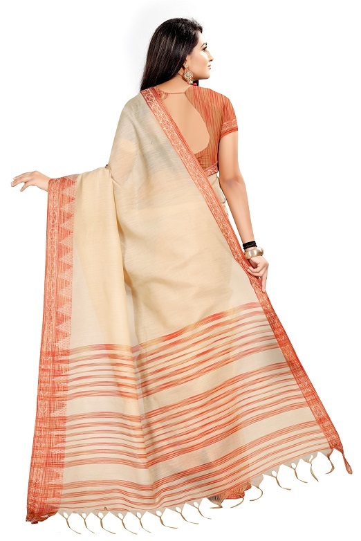 Cotton Silk Fancy Designer Saree Red Colors