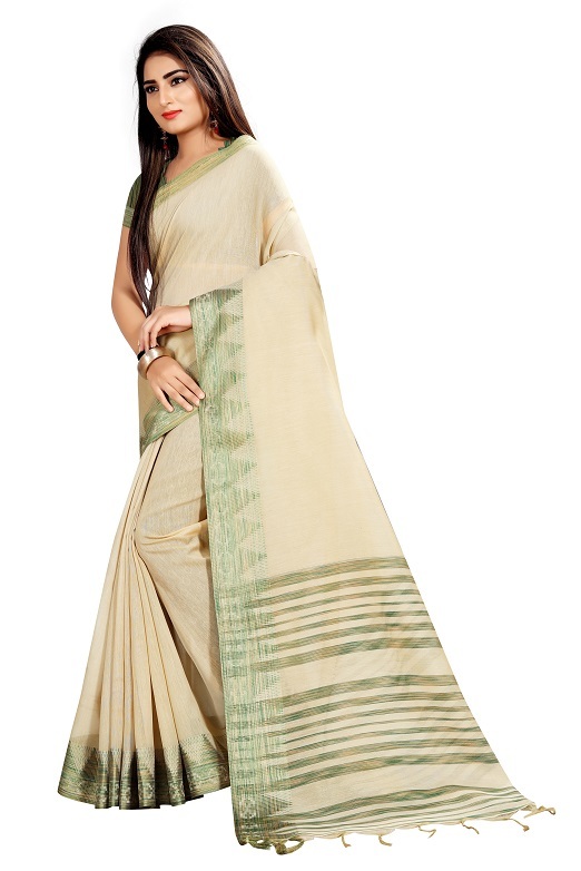 4 Colors Available Cotton Saree