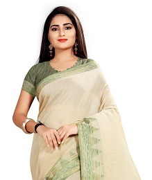 4 Colors Available Cotton Saree