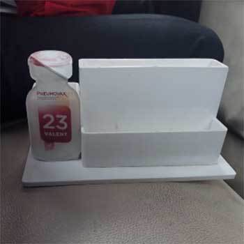 Pen And Visiting Card Stand - Pvc Material, Multi-color | Stylish Design, Organizes Pens And Cards Efficiently