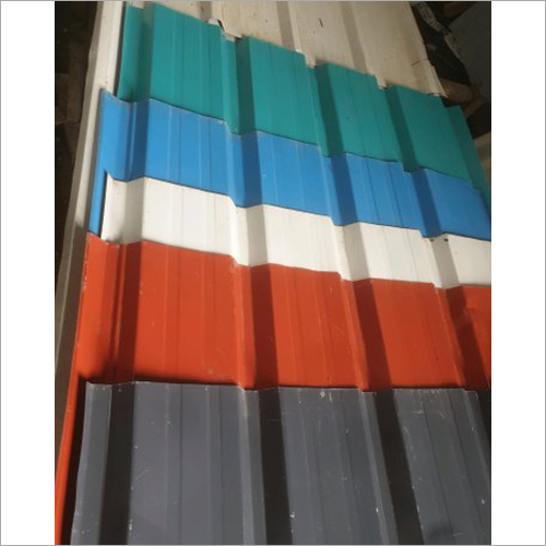 PPGL Roofing Sheet - 3.5x10 Feet, Galvanized Fiber Reinforced Plastic, 0.5 Millimeter Thickness, Adverse Weather Resistance, Anti-Corrosive Nature