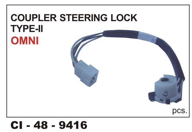 Coupler Steering Lock Type-II OMNI - Robust Steel Design for 4-Wheelers | Warranty Included, Enhanced Vehicle Security Solution
