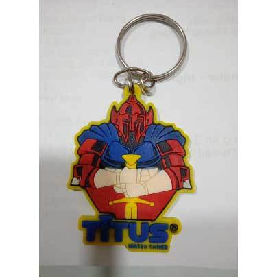 Acrylic Keychain - Acrylic Material , Brown Color With Modern Indian Arts Style
