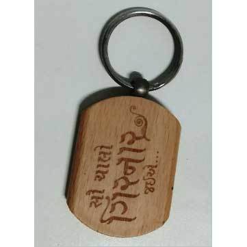 Acrylic Keychain - Acrylic Material , Brown Color With Modern Indian Arts Style