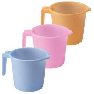Plastic Mug - 1000ml & 600ml | Multicolor, Scratch-free, Tear-resistant Design
