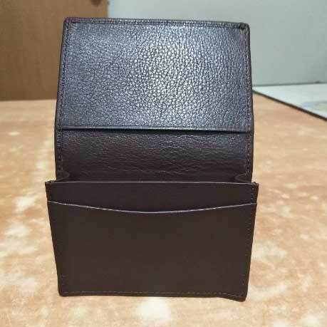 Leather Card Holder - Genuine Leather, Personal Use, Various Sizes Available, Brown Color, Stylish And Simple Design