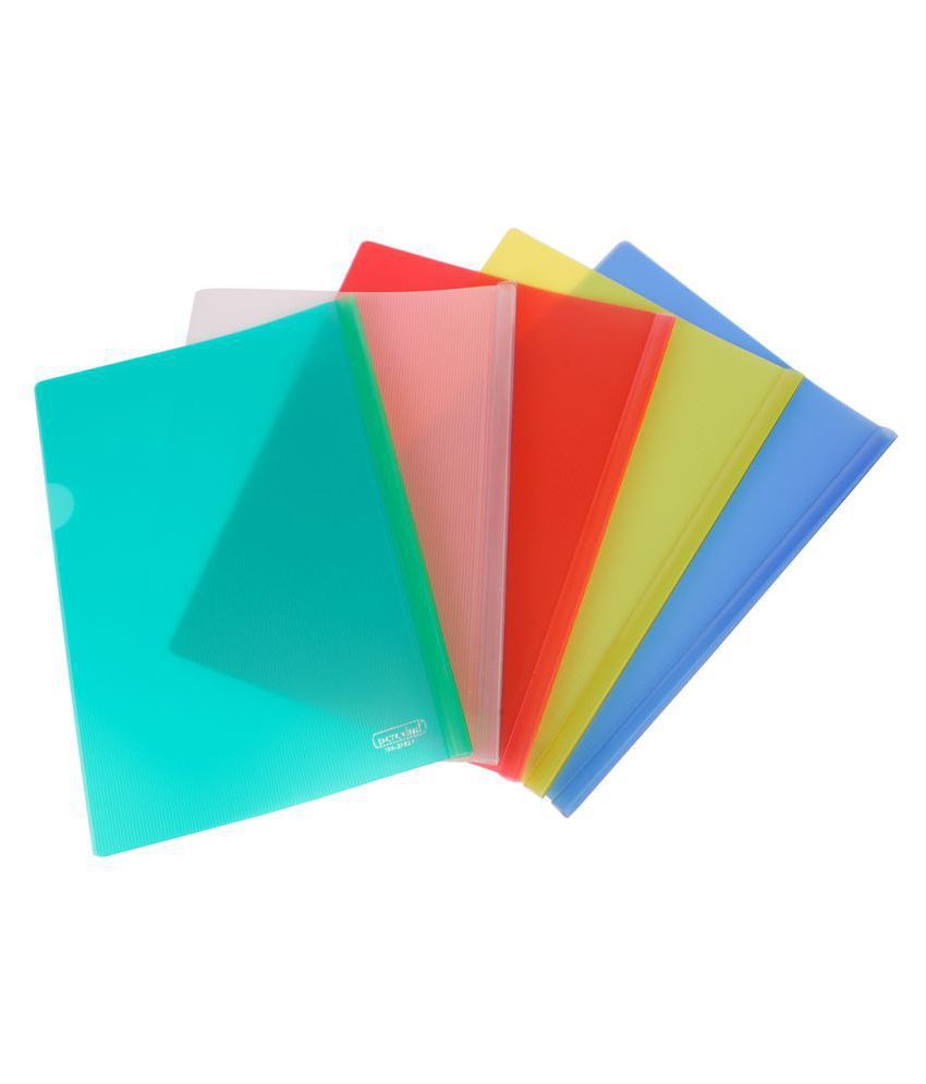 A4 File Folder Holder - Clear Smooth Surface, 15 Pcs Multicolor Sliding Bar With 1 Cm Capacity For 50-70 Gsm Papers