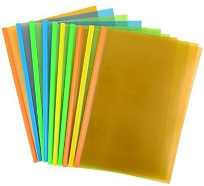 A4 File Folder Holder - Clear Smooth Surface, 15 Pcs Multicolor Sliding Bar With 1 Cm Capacity For 50-70 Gsm Papers