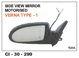 Side View Mirror (Orvm) Varna Motorised-1 Rh Vehicle Type: 4 Wheeler