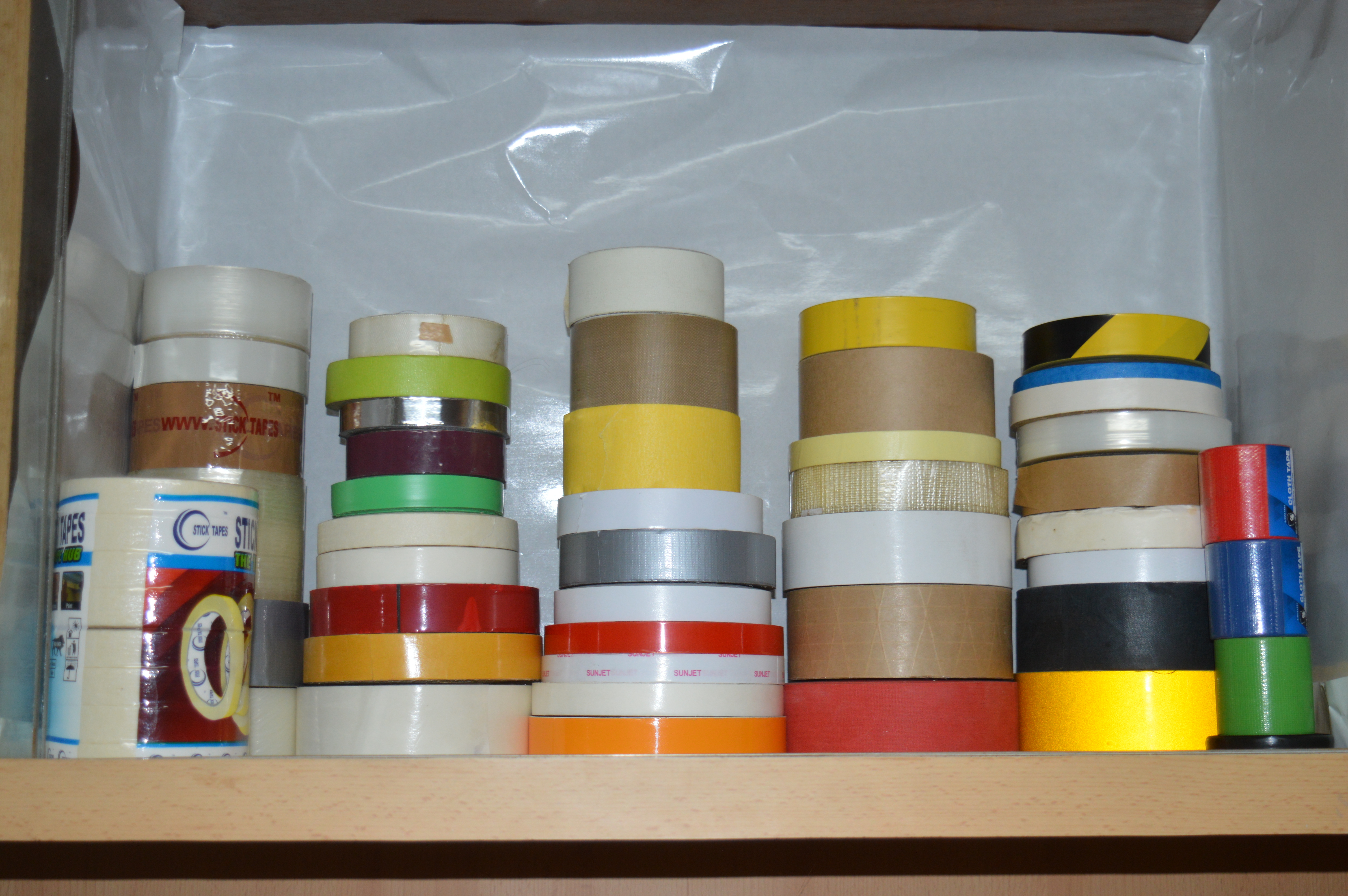 Pvc Marking Tapes - Polyvinyl Chloride, 40m X 50.8mm, Black And Yellow | Tear Resistant, Low Elongation, Temperature Resistant