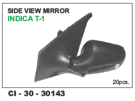 Side View Mirror Indica T-1 Rh - Right Hand Side, 4 Wheeler Compatibility | Warranty Included, Perfect Fit For Indica Models