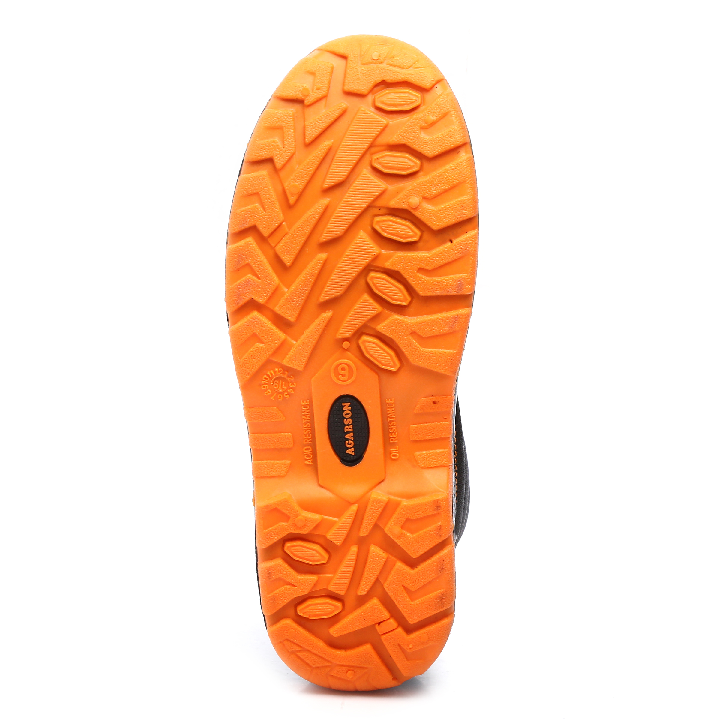 Black/orange Export Quality Safety Shoes