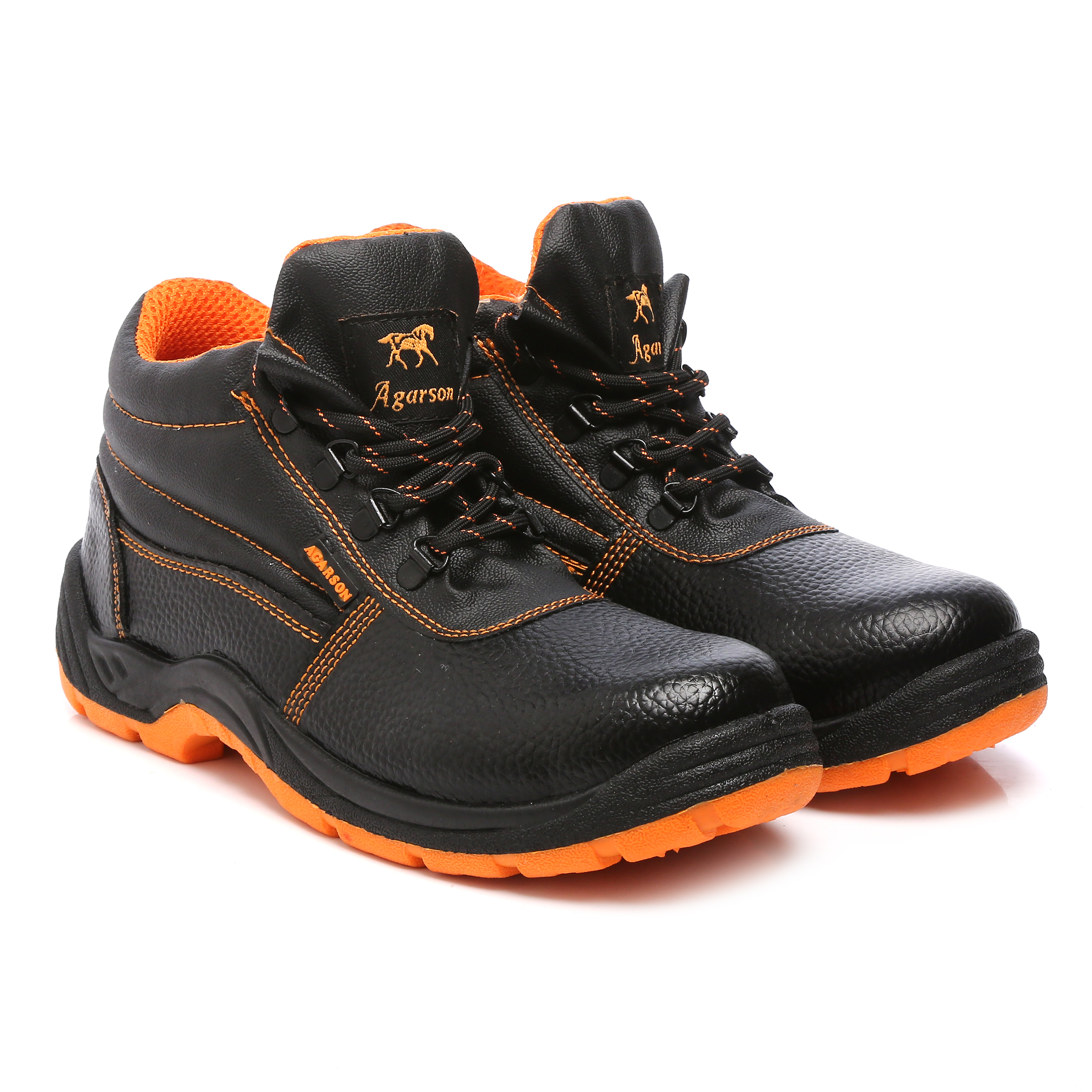 Black/orange Export Quality Safety Shoes