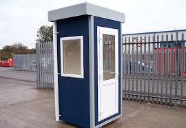 Grey & Blue Security Cabins