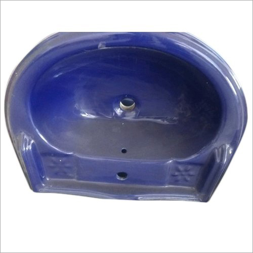 Wall Mounted Blue Wash Basin