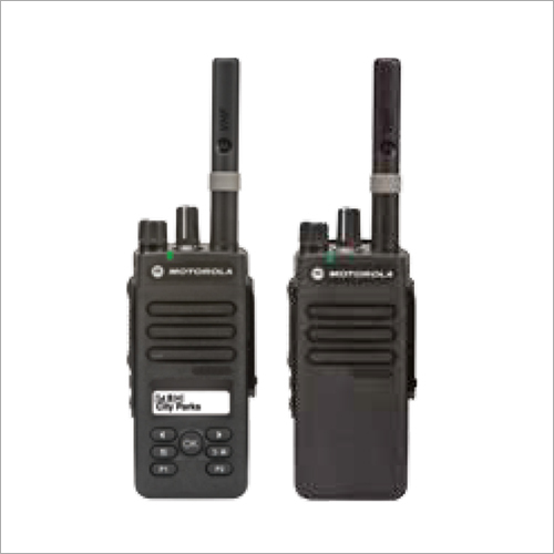 Digital Two Way Radio - Black Color, 450-470 MHz Frequency | Rechargeable Battery Pack, Standard Screen Size, Volume Control, 2 Year Warranty