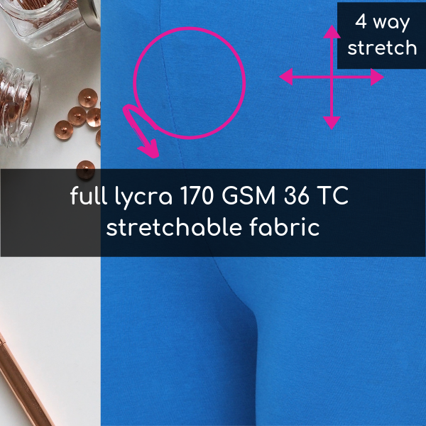 4-way Cotton Lycra Ankle Length Legging - 170 Gsm . 36 Thread Count