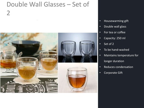 Double Wall Glasses Set of - 2