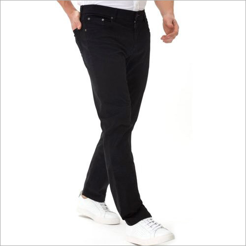 Black Mens Plain Denim Jeans